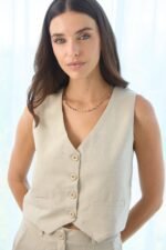 CHALECO MEL LINO SASTRERO