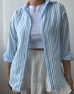 CAMISA LINO RALLADA - Imagen 2