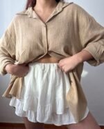 MAXICAMISA NAOMI BEIGE - Imagen 4